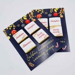 Atvirukas su šokoladukais „Saldūs linkėjimai švenčių proga“
