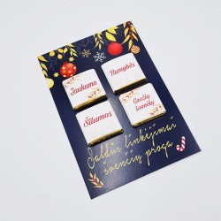 Atvirukas su šokoladukais „Saldūs linkėjimai švenčių proga“
