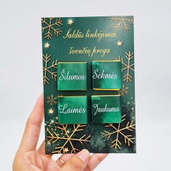 Atvirukas su šokoladukais „Saldūs linkėjimai“