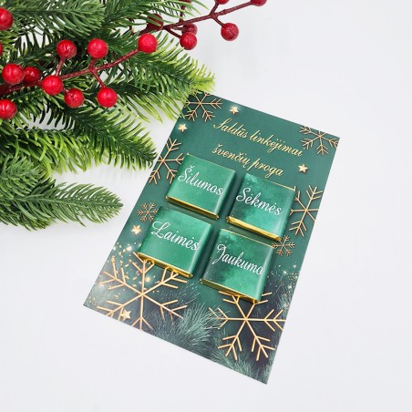 Atvirukas su šokoladukais „Saldūs linkėjimai“