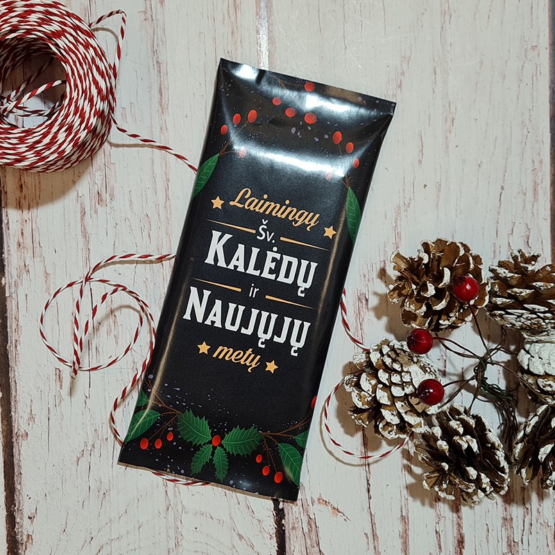Šokoladas „Laimingų Šv. Kalėdų ir Naujųjų metų“