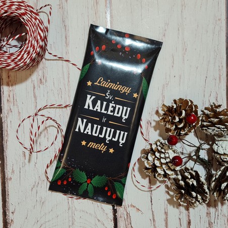 Šokoladas „Laimingų Šv. Kalėdų ir Naujųjų metų“