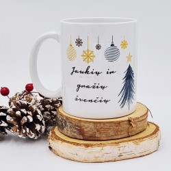 Puodelis „Jaukių ir gražių švenčių“