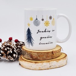 Puodelis „Jaukių ir gražių švenčių“