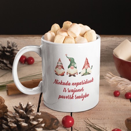 Puodelis „Niekada nepasiduok“