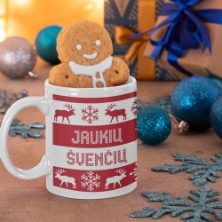 Puodelis „Jaukių švenčių“