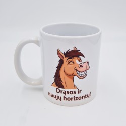 Puodelis „Drąsos ir naujų horizontų“