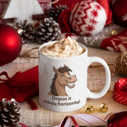 Puodelis „Drąsos ir naujų horizontų“