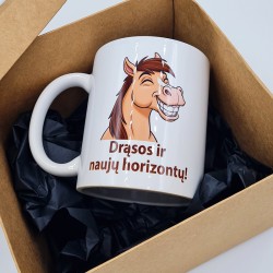 Puodelis „Drąsos ir naujų horizontų“