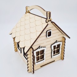 Medinė dėžutė „Nuspalvink namelį“