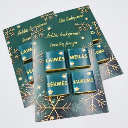 Atvirukas su šokoladukais „Saldūs linkėjimai“