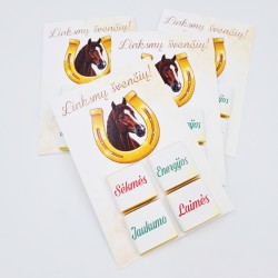 Atvirukas su šokoladukais „Linksmų švenčių“