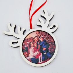 Eglutės žaisliukas su jūsų pasirinkta nuotrauka