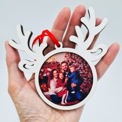 Eglutės žaisliukas su jūsų pasirinkta nuotrauka