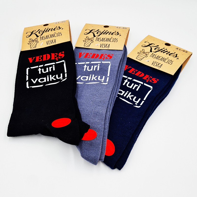Kojinės „Vedęs turi vaikų“