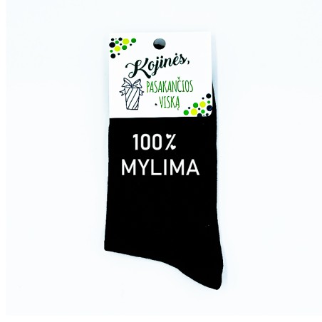 Kojinės „100% mylima“