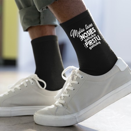 Kojinės „Myliu tave nuo nosies galiukų iki pirštų galiukų“