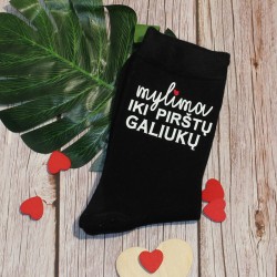 Kojinės „Mylima iki pirštų galiukų“