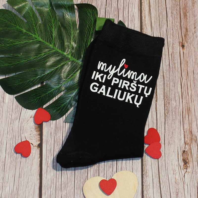 Kojinės „Mylima iki pirštų galiukų“