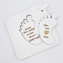 Medinis kvietimas pėdutė „Mano nuojauta kužda“