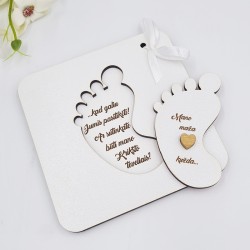 Medinis kvietimas pėdutė „Mano nuojauta kužda“