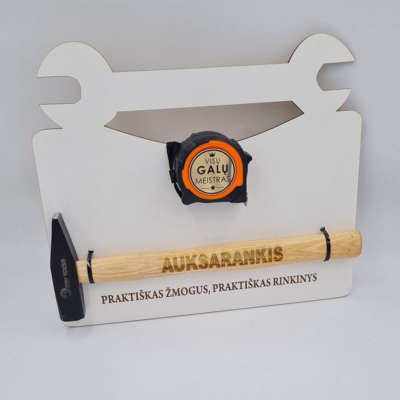 Dovanų rinkinys plaktukas ir ruletė „Lagaminas“