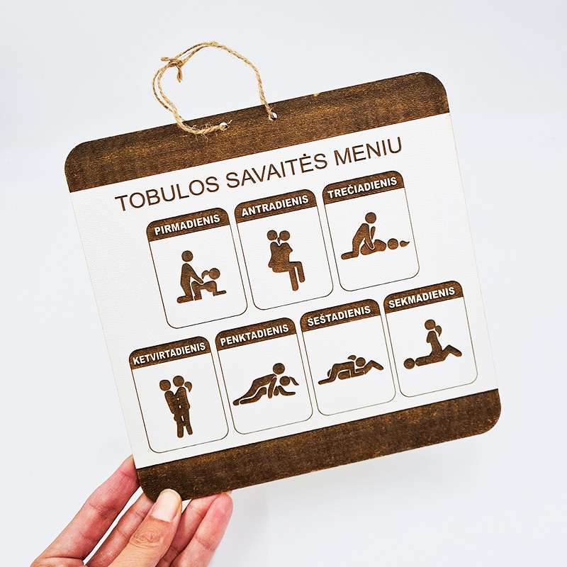 Pakabinama lentelė „Tobulos savaitės meniu“