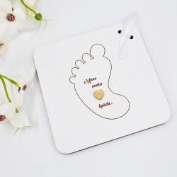 Medinis kvietimas pėdutė „Mano nuojauta kužda“