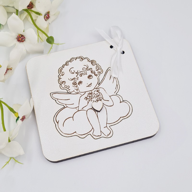 Medinis kvietimas angeliukas „Mano nuojauta kužda“