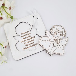 Medinis kvietimas angeliukas „Mano nuojauta kužda“