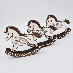 Medinis kvietimas arkliukas „Viduje svarbi žinutė“