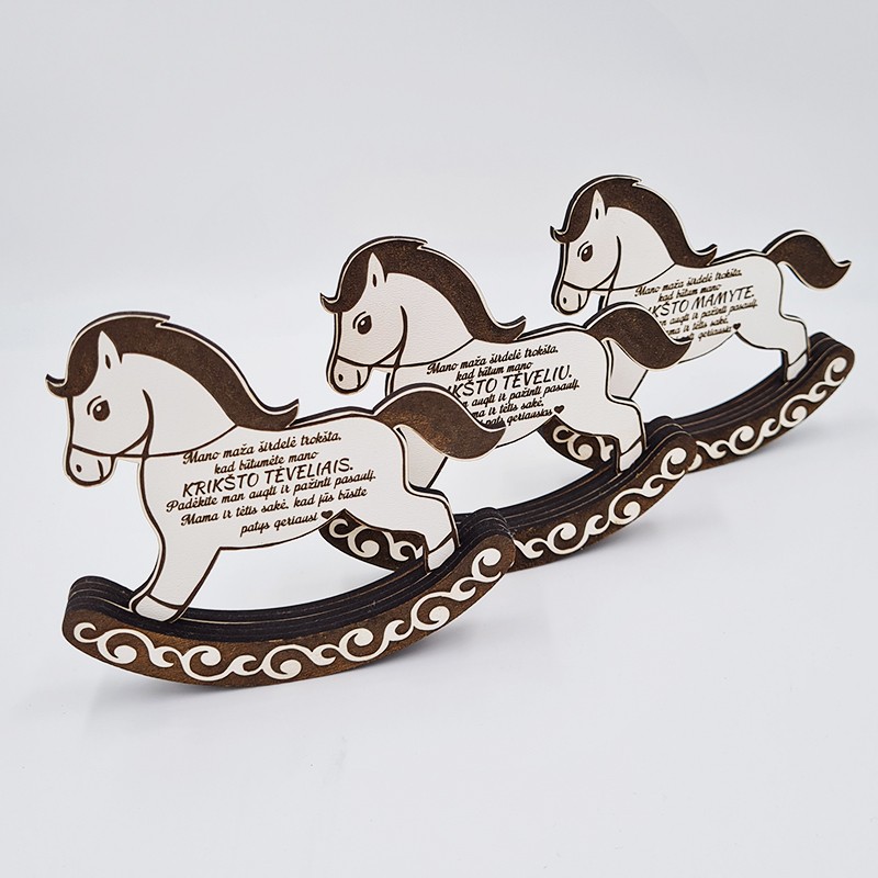 Medinis kvietimas arkliukas „Viduje svarbi žinutė“