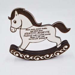 Medinis kvietimas arkliukas „Viduje svarbi žinutė“