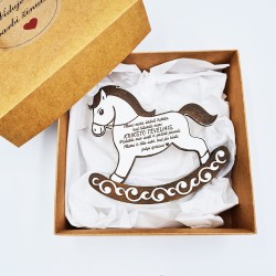 Medinis kvietimas arkliukas „Viduje svarbi žinutė“