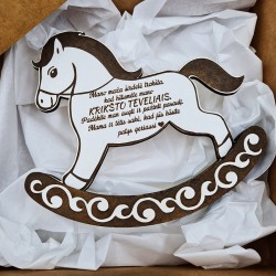 Medinis kvietimas arkliukas „Viduje svarbi žinutė“