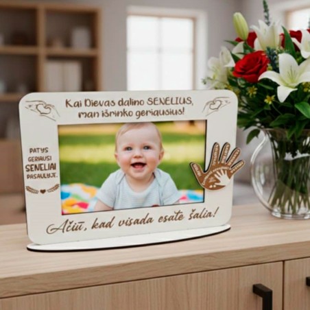 Rėmelis seneliams „Ačiū, kad visada esate šalia“