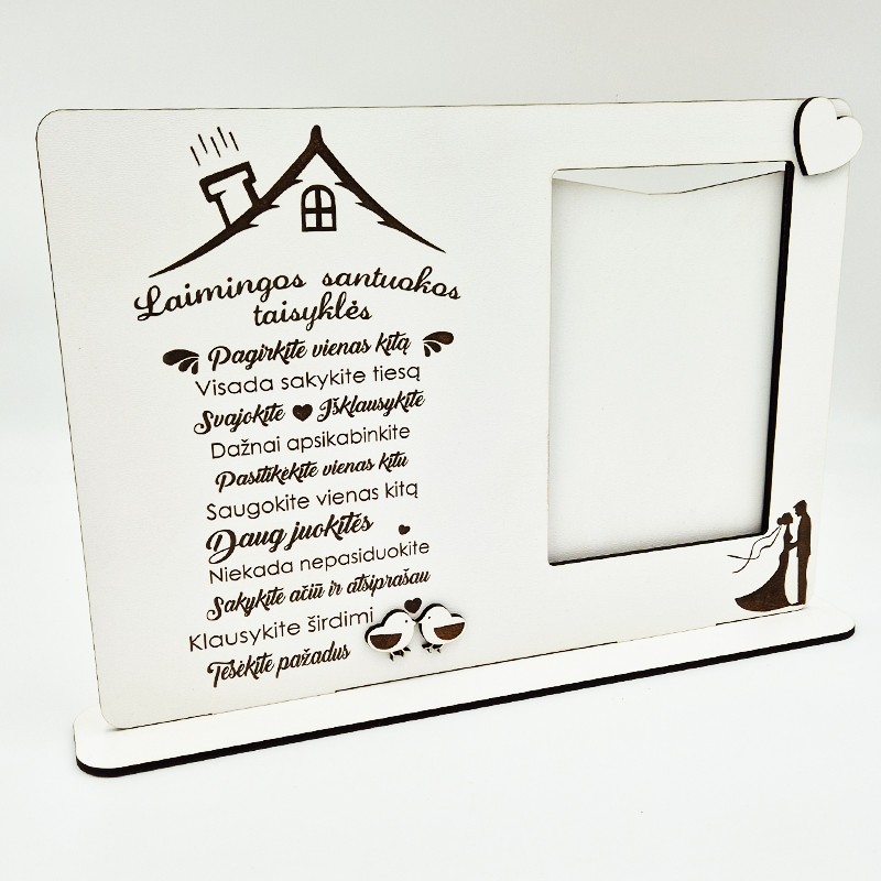 Rėmelis „Laimingos santuokos taisyklės“