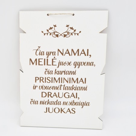 Pakabinama plokštė „Čia yra namai“