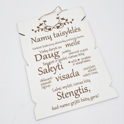 Pakabinama plokštė „Namų taisyklės“