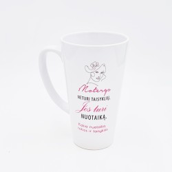 Latte puodelis „Moterys neturi taisyklių“