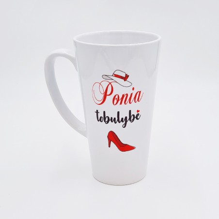 Latte puodelis „Ponia tobulybė“