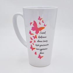 Latte puodelis „Suteik kiekvienai dienai šansą“