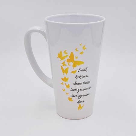 Latte puodelis „Suteik kiekvienai dienai šansą“