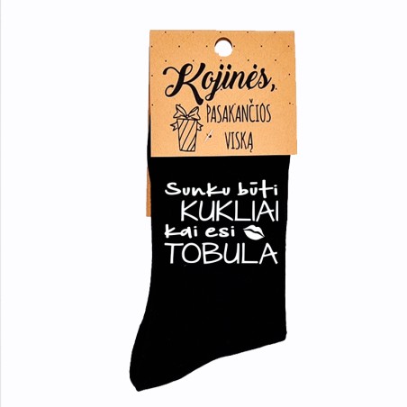 Moteriškos kojinės „Sunku būti kukliai, kai esi tobula“