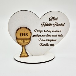 Pastatoma širdis „Brangūs Krikšto tėveliai“