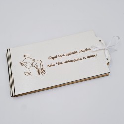 Baltas pinigų vokelis „Tegul tave lydintis angelas“