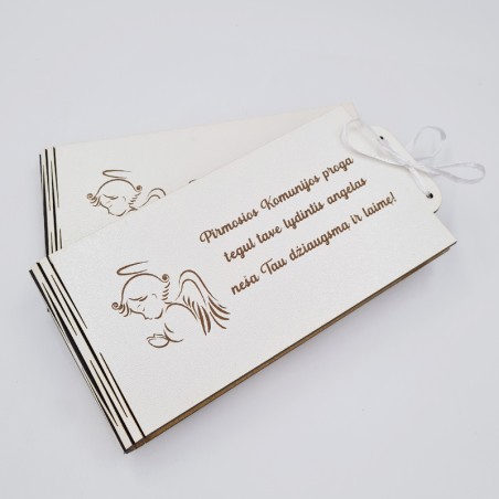 Baltas pinigų vokelis „Pirmosios Komunijos proga“