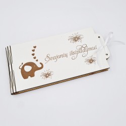 Baltas pinigų vokelis „Svajonių išsipildymui“