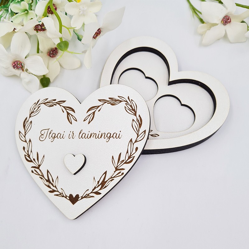 Žiedų dėžutė „Ilgai ir laimingai“