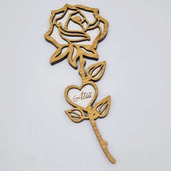 Medinė gėlė „Ačiū“